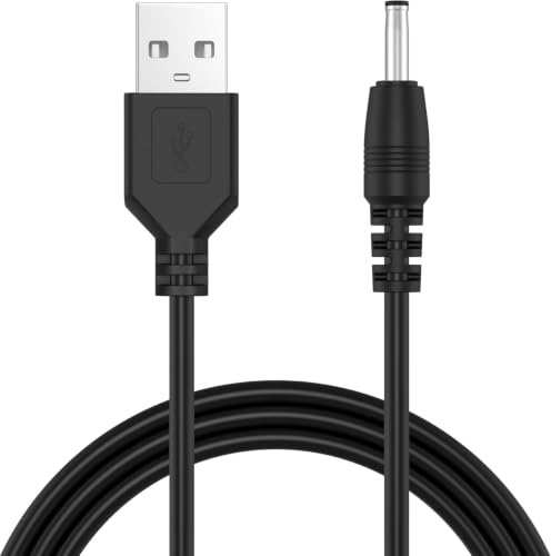 Ersatz-Ladekabel für Bitva D2/R1/R2/S2 Elektrischen Zahnbürsten, USB-DC-Ladekabel für elektrische Zahnbürsten, kompatibel mit Fairywill, Vekkia, Mornwell und mehr (Schwarz)