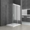Durovin Bathrooms 1200 x 800mm L Shape Rectangular Frameless Shower Enclosure - Sliding Door - 8mm Safety Clear Glass