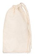 Bronta Mill Plain Natural 100% Cotton Drawstring Stuff Bags | Eco Friendly Storage Pouch | Beige - XS - 20cm x 14cm
