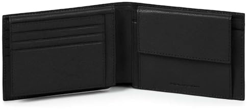 PIQUADRO Black Square Münzbörse, Einheitsgröße, Schwarz, Taglia Unica, Klassisch