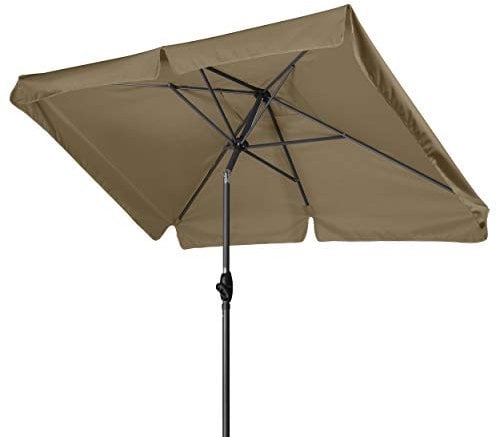 derby Basic Lift NEO 250x200 – Rechteckiger Sonnenschirm – Höhenverstellbar – ca. 250x200 cm – Greige