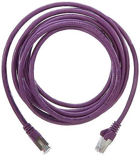PremiumCord Network Cable, Ethernet, LAN & Patch Cable CAT6a, 10 Gbit/s, S/FTP PIMF Shielding, AWG 26/7, 100% Cu, Fast Flexible and Robust RJ45 Cable, Purple, 3 m