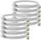 HB-DIGITAL Lot de 10 câbles patch RJ45 LAN CAT 6 de 1 m - Câble réseau jusqu'à 1 Gbit/s CAT 6 en cuivre professionnel S/FTP DSL pour panneau de brassage, commutateur, routeur, modem - Blanc