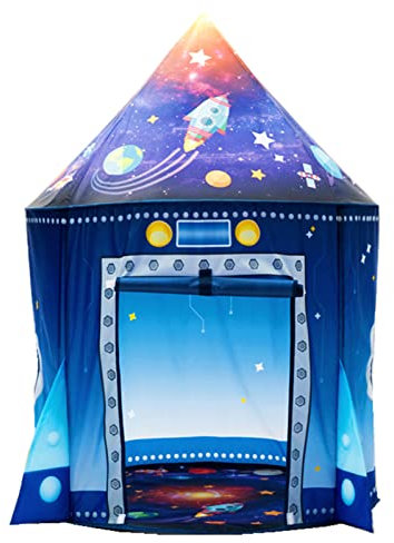 Benebomo Spielzelt Kinder Indoor,kinderzelt für drinnen,Spielzelt Haus, Zelt kinderzimmer,Babyspielzeug Haus,Kinderspielhaus,Jungen und Mädchen Raketenzelt