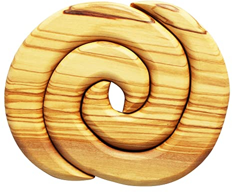 mitienda mit Liebe gemacht Topfuntersetzer aus Holz 2-teilig Spiralform rund, hitzebeständig für Topf und Pfanne