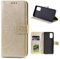 CoverKingz Handy Case kompatibel mit Huawei P smart 2021 - Handy Cover mit Kartenfach Phonecase - Smartphone Hülle klappbar Motiv Mandala Gold