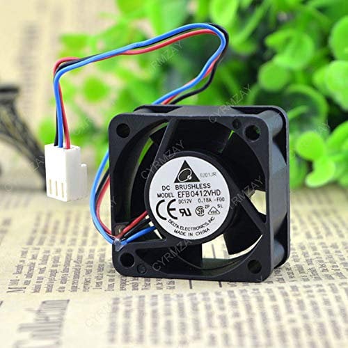 CYRMZAY 40x40x20mm 40mm 4020 12V 0.18A DC BRUSHLESS Cooling Fan 3pin wire - Compatible with Delta EFB0412VHD - Desktop, Laptop, Server - Electronic Component - Fan