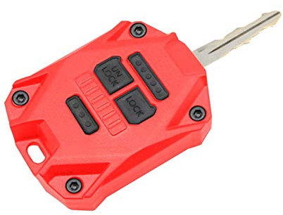 Boîtier porte-clés de voiture Three T pour Jeep Wrangler JK 2007-2017, rouge