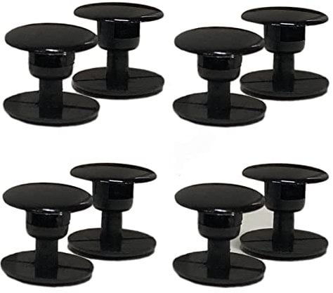 8 Sets Replacement Rivets Button for Beach Shoe Repair Replacement Parts for Clog Shoe Strap Repair (Black)