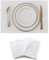 Home Brilliant White Placemats for Kitchen Easy Clean, Rectangle Place Mats Well Packaged, Faux Linen Table Mats Set of 6, 33 x 48 cm(13x19 Inch), Pure White