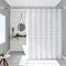 Whoiy Tenda da doccia 240 x 200 cm, motivo Peva a righe, colore bianco, antimuffa, lavabile, per dormitori di casa