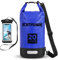ECHTPower Dry Bag 20L, wasserdichte Tasche Handytasche Packsack mit Verstellbarer Schultergurt Reflektorstreife, Wasserdichter Beutel/Sack für Schwimmen, Boot, Kanu, Stand Up Paddling, Blau