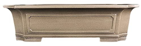 DYPASA Zimmerpflanzen Bodentiefer großer Blumentopf im Retro-Stil, rechteckig, lila, sandfarbener Blumentopf for Kiefern-, Zypressen- und Pflaumenblüten Pflanztopf Groß