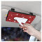 JNNJ Bling Auto Tissue Holder Halter, Auto Taschentuchbox Glitzer, Bling Taschentuchbox für Sonnenblende, Crystal PU Leather Car Sun Visor Cosmetic Tissue Box(Rot)