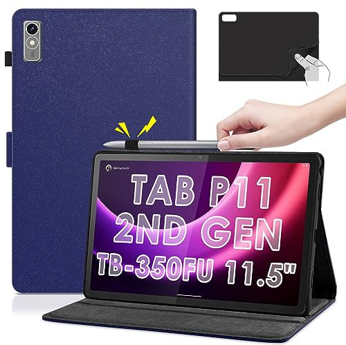 KATUMO Custodia Cover per Lenovo Tab P11 (2nd Gen) 11,5 Pollici TB350 2023, Custodia In Pelle Con Molteplici Prospettive Supporto Cover Slim Smart Flip Case Tablet Tab P11 2° Generazione