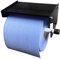 MegaMaxx Distributeur de rouleaux de papier essuie-tout bleu mural avec étagère de rangement – Distributeur de papier essuie-tout industriel et support – Idéal pour le bureau, la maison, l'entrepôt,