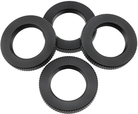Dsjnf Microphone Stand Nut 5/8 Inch-27 Double Locking Nut for Microphone Screws 4PCS