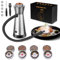 BORUIT Kit de fumoir à cocktail – 4 saveurs de copeaux de bois, kit de fumoir à whisky avec trois modes réglables et pistolet à fumer étendu, kit à l'ancienne, cadeau d'anniversaire pour homme, papa