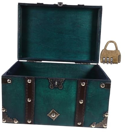 OFFSCH Aufbewahrungsbox Vintage Schmuckschatulle Aufbewahrungsbox Für Schmucketui Mit Schloss