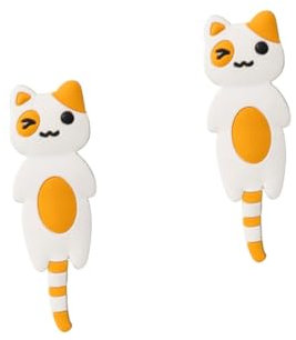 OUNONA 2 Pcs Fridge Hooks Animal Coat Hooks Coat Hangers Towel Hook Keychain Picture Towel Hangers Hook Whiteboard Magnets Cat Magnetic Hooks for Hanging Fridge Sticker Key Chain Photo
