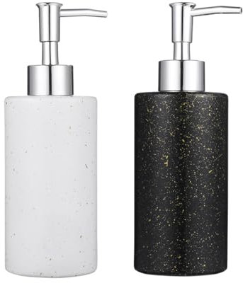 Healeved 2st Shampoo-Flasche Badezimmerseifenspender Pumpseifenspender Aus Kunststoff Leere Glasflasche in Pressform Pumpflasche Für Die Dusche Handseifenspender Flaschen Lotionsflasche