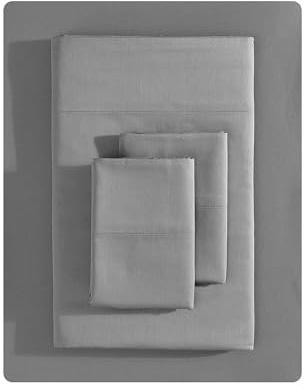 Vera Wang Queen-Bettwäsche-Set, luxuriöse Baumwoll-Satin-Bettwäsche, Fadenzahl 800, weich und glatt, Heimdekoration (Anthrazit, Queen-Size-Bett)