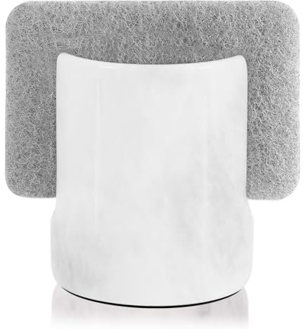 Radicaln Porte-éponge en marbre blanc de 8,9 cm fait à la main pour décoration d'intérieur – Décoration de comptoir de cuisine avec porte-éponge à vaisselle