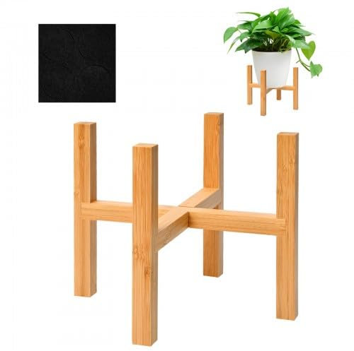 Support Plantes Interieur, Support pour Plantes, Supports de Pots de Fleurs, Support Pot de Fleurs Interieur, Réglable pour l'intérieur et I'extérieur, Pot de Fleurs en Bois