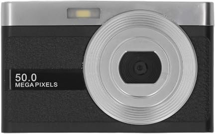 Appareil Photo Numérique Vintage, Appareil Photo Numérique 50 MP, Enregistrement Vidéo 1080P, Zoom 16X, Mise au Point Automatique, avec Selfie, Lumière D'appoint, pour Les (Black)