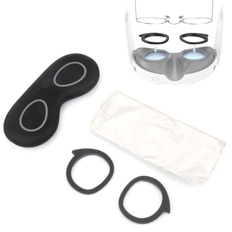 Lens Protector VR Accessories Compatible for Vision Pro/Quest 3/Quest 2/Valve Index/Pico 4 VR Headset (Dust-proof Cover + Glasses Spacer)