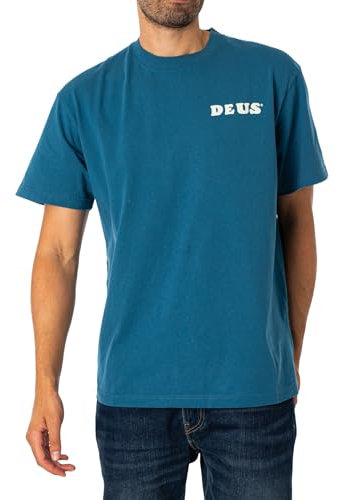 Deus Ex Machina Men's Real Good T-Shirt, Blue, Blue, M
