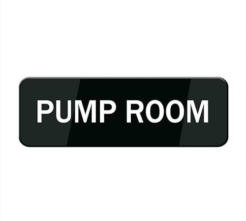 Pump Room Sign For House/Office,Signs For Home,Thick Acrylic Self-Adhesive Modern Design Door Sign 10X3 Inch Home Decor Sign Accessories Door Or Wall