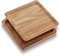 com-four® 2X Tablett-Set aus Akazienholz - quadratische Deko-Bretter - Serviertabletts für Tischdekoration - dekorative Holzablagen - Servierplatten für Snacks, Käse, Wurst (2 Stück - Quadrat)