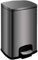 Rubbish Bin, Trash Can, Steel Pedal Bin, With Inner Bucket And Lid, Soft Closure, Airtight, For Kitchen, Living Room(Black,20l)