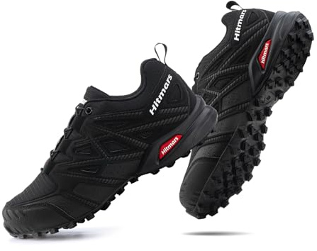Hitmars Scarpe Trail Running Uomo Donna Scarpe da Trekking Uomo Escursionismo Donna Sportiva Sneaker Ginnastica Nero EU 46