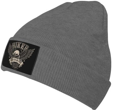 Oudrspo Deep Heather Eagle Beanie-Mütze für Männer und Frauen, warm, gestrickt, mit Bündchen