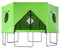 Trampolin Outdoor Zelt - 427cm Kindertrampolin Überdachung Abdeckung - Grünes Zubehör für Gerade Stangen Trampoline mit 6 Stangen für Wind und Sonnenschutz