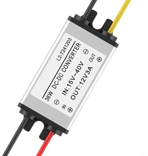 CWOQOCW Convertisseur DC-DC 24 V vers 12 V - Transformateur d'alimentation - Module régulateur de tension avec coque en aluminium pour camion, voiture, bateau, système solaire (4 A)