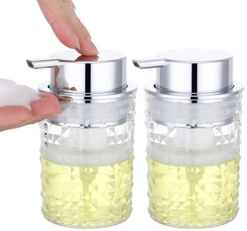 Segbeauty Schaumspender, 2 Stück 300ml Seifenspender Plastik, Duschgel Spender mit Schaumpumpe, Seifenspender Durchsichtig für Bad und Küche