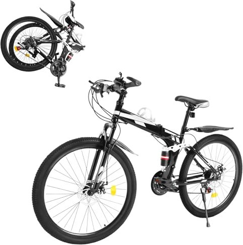 BJTDLLX Mountain bike pieghevole da 26 pollici, per adulti, mountain bike, mountain bike, 21 marce, mountain bike, mountain bike, mountain bike, per adulti, altezza regolabile, per ragazze e ragazzi