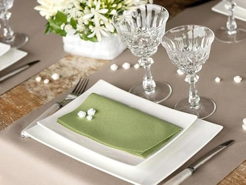 Airlaid Servietten, Premium, 40 x 40 cm, fühlt sich an wie Stoff, Salbeigrün, 20 Stück, Gastronomiequalität (Salbeigrün)