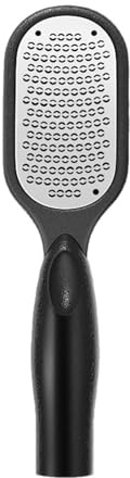 AFIODA Foot File Callus Remover for Hard Skin – Black Foot Rasp Pedicure Tool with Dead Skin Catcher, Heel Scraper for Cracked Heels, Wet & Dry Use, 1 Pack Professional Foot Scrubber