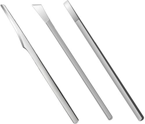 EPIGEIST Kit de Pedicura Profesional Cuchillas para Callos y Lima de Uñas 3 Piezas Acero Inoxidable Herramienta para Manicura y Cuidado en Casa