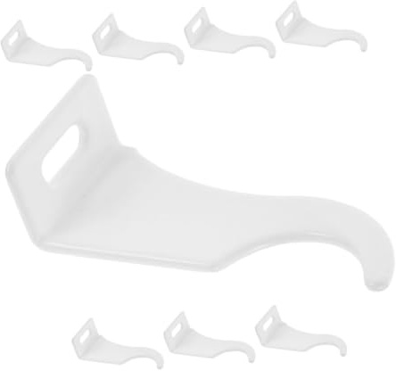 JECOMPRIS 8 pièces Lot de Crochets Radiateur Ajustables pour Salle de Bain Supports Légers et Compacts pour Serviettes et Barres Installation Facile avec Capuchon Détachable Compatibles