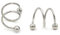ODETOJOY Punk-Spirale Twister Barbell Ohrring für Männer Gauge 16G Kugel 316L Edelstahl eloxiert S Doppel Ohr Knorpel Helix Lippe Ringe Frauen Tragus Piercing Rock Clip Körperschmuck