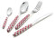Eme Set 24pz Posate Vetrina Salvaspazio Vero Margarita Rosso Made in Italy