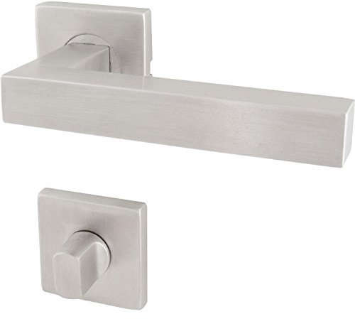 Drückergarnitur PULA - auf Rosette WC, 35 - 45, Edelstahl