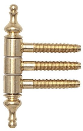 Einbohrzierband dreiteilig, 16 mm, Stahl vermessingt