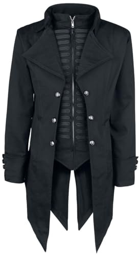 Poizen Industries Barnes Coat Männer Militärmantel schwarz Gothic, Romantik, Steampunk