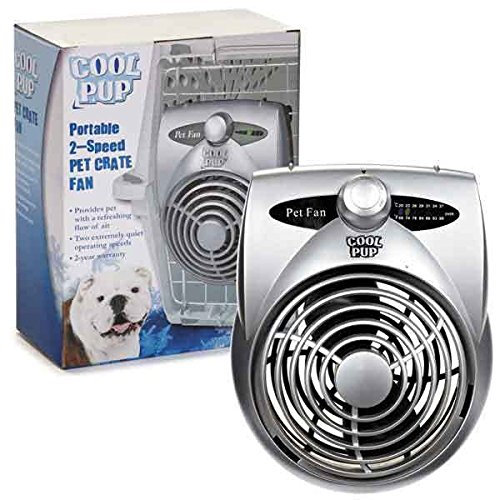 Cool Pup Dog Crate Cooling Fan Pet Cage Two Hours of Cold Airflow Hanging Fans